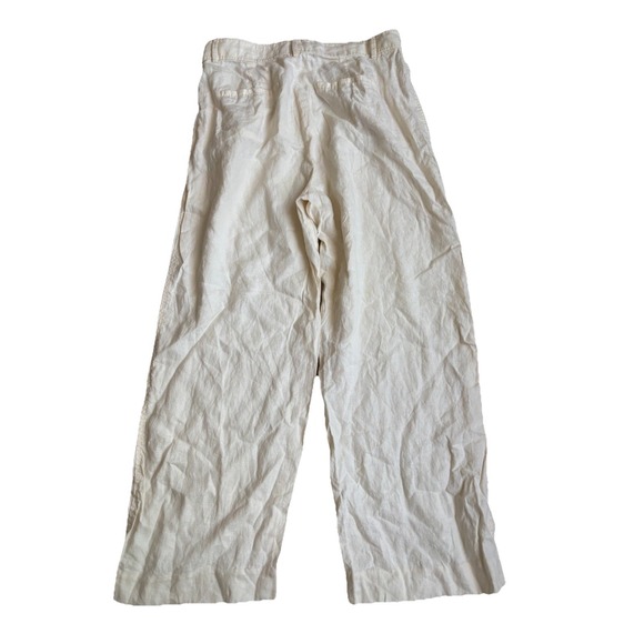 Everlane Linen Way HIgh Drape Pant Women 14 Pleated Cream White Beige Wide Leg - Picture 5 of 10